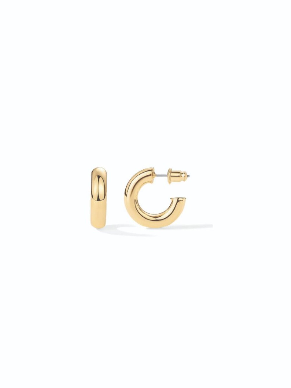 PAVOI 14K Gold Plated Lightweight Chunky Open Hoops 20mm